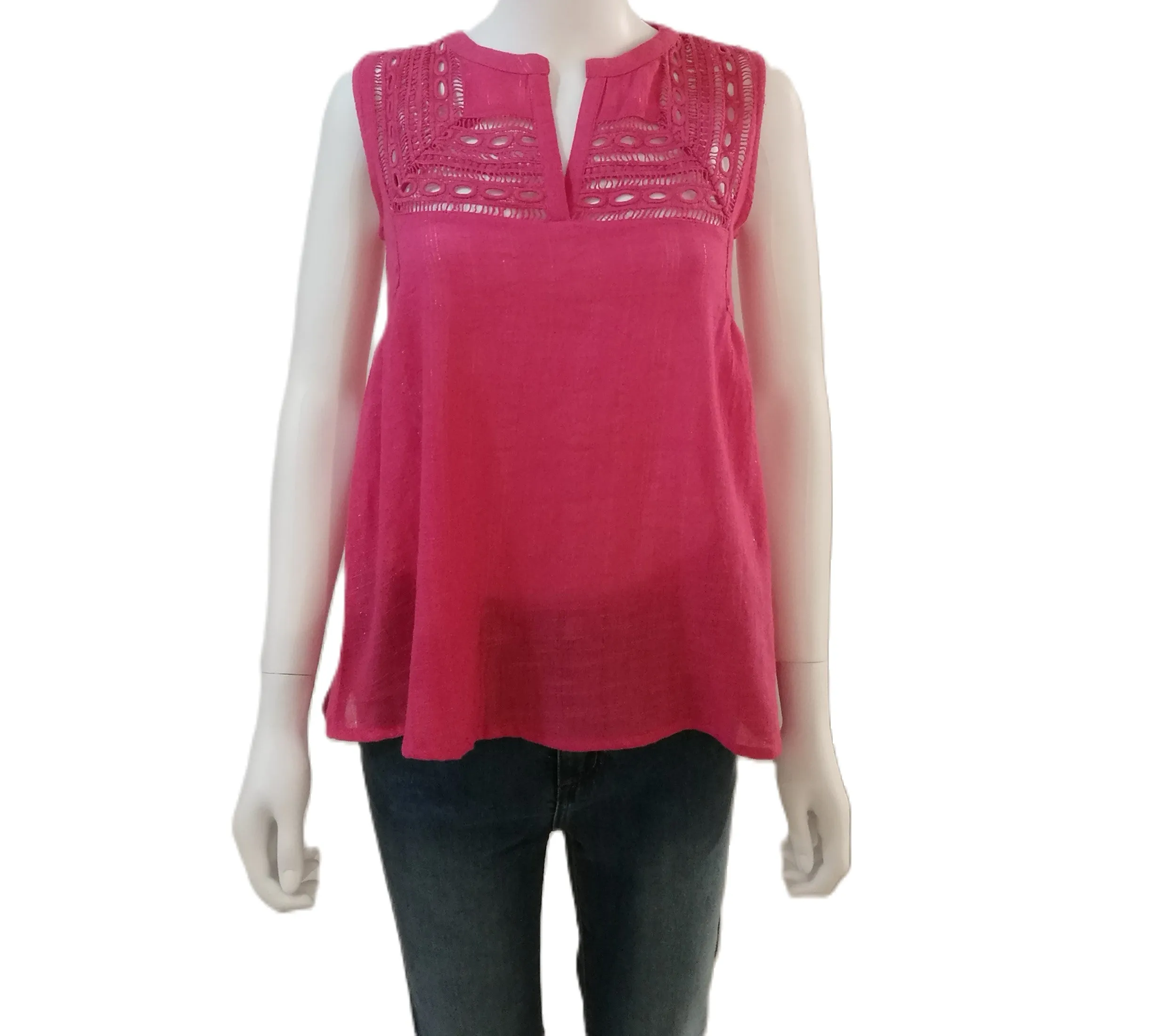 86103001  Sleeveless Blouse - Fuchsia