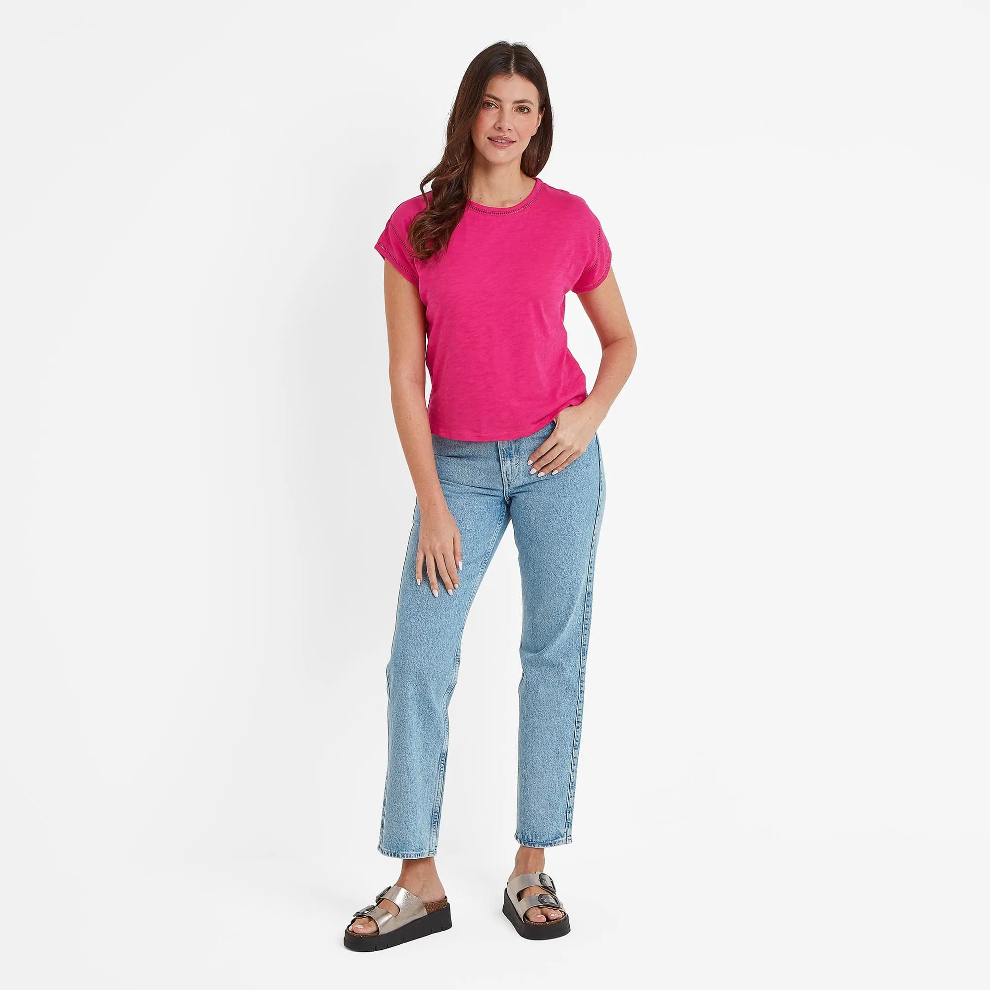 Andrea Womens T-Shirt - Hibiscus Pink