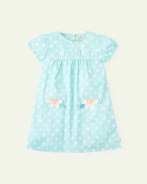 Aqua Polka Dots Dress