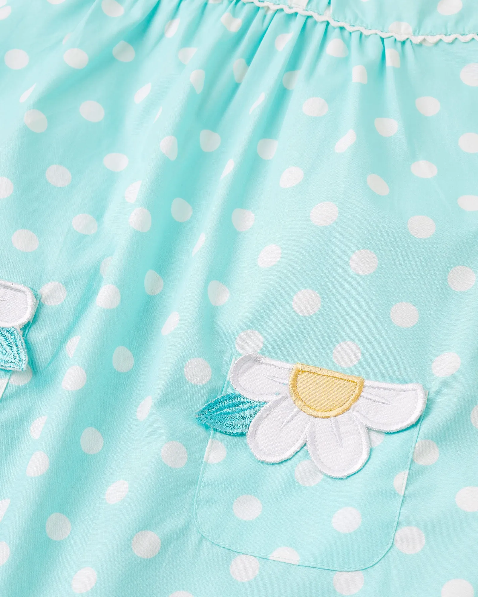 Aqua Polka Dots Dress