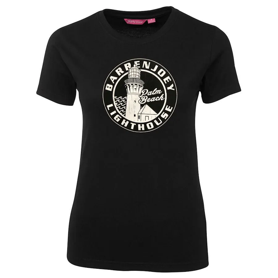 Barrenjoey Lighthouse Palm Beach Ladies T-Shirt (Black)