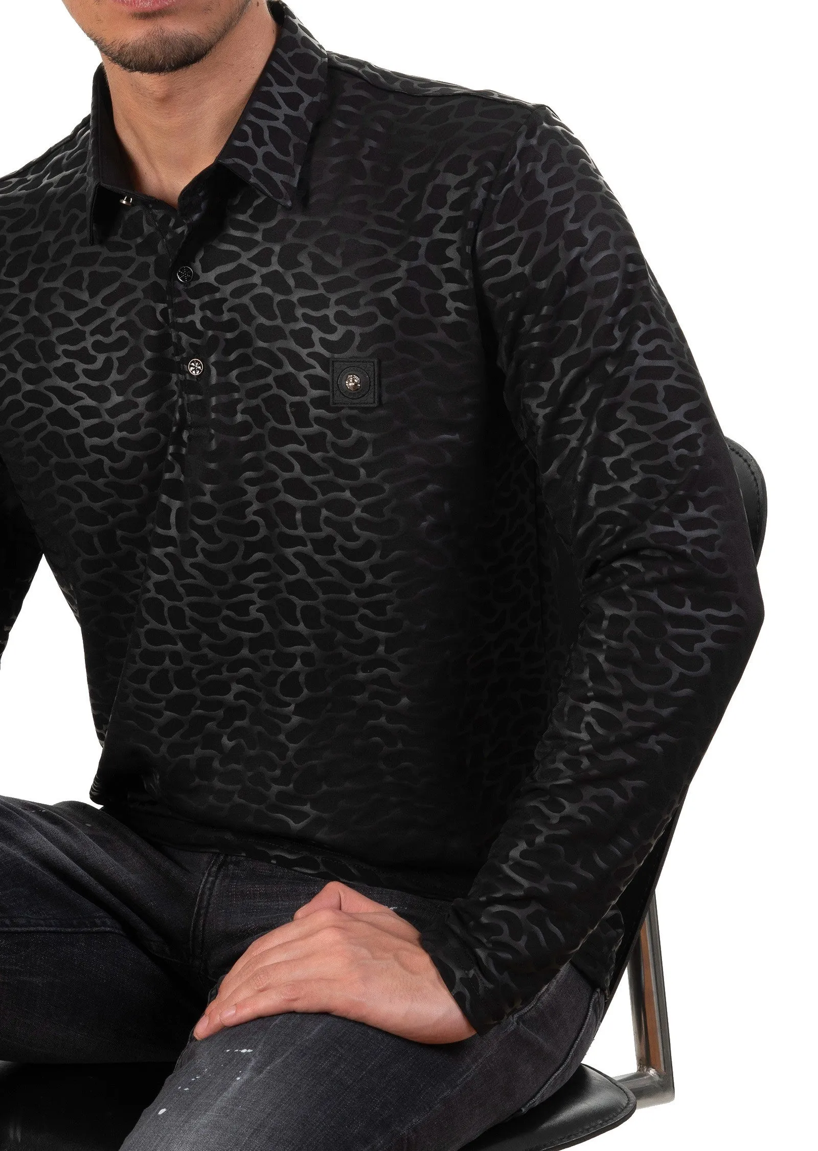 Black Snake Tech Long Sleeve Polo