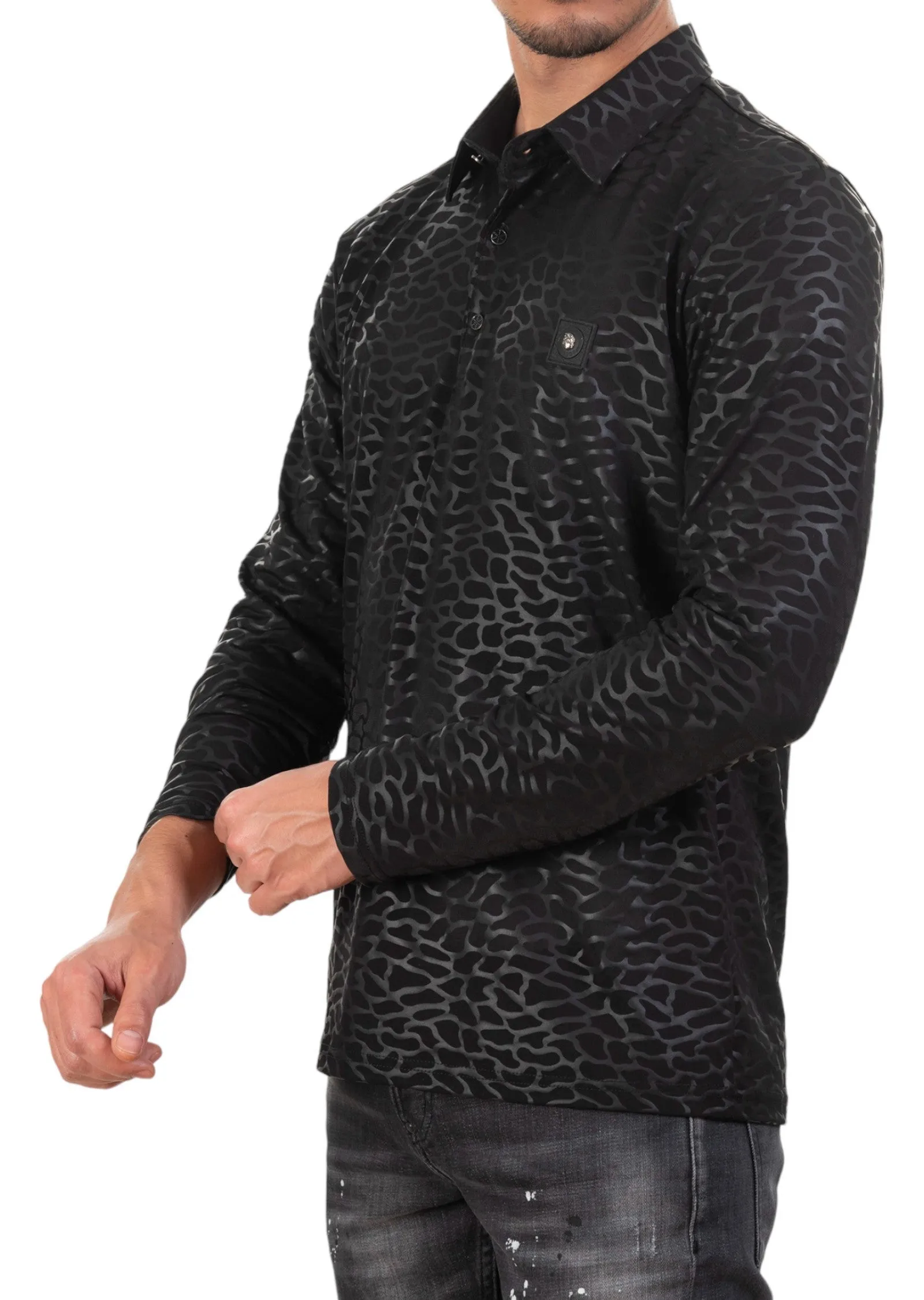 Black Snake Tech Long Sleeve Polo