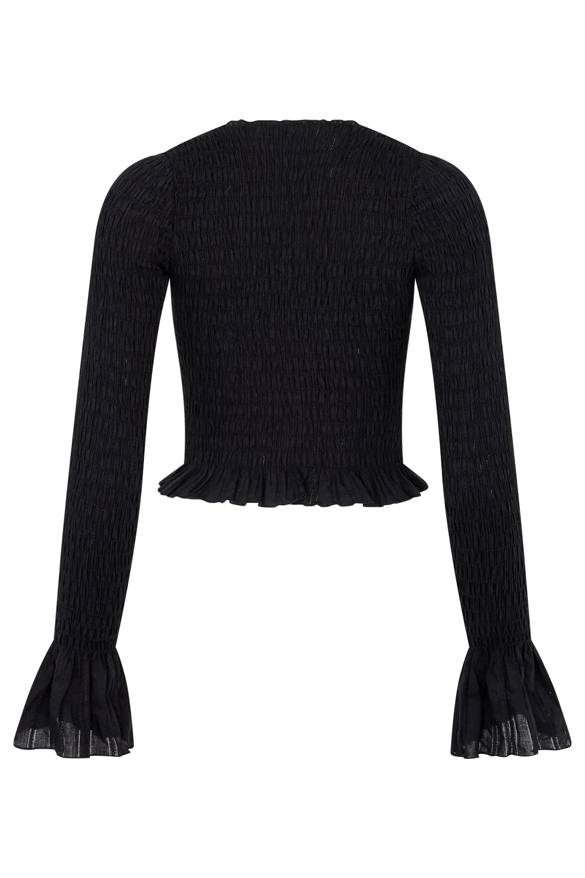 Black Valentine Ruched Longsleeve