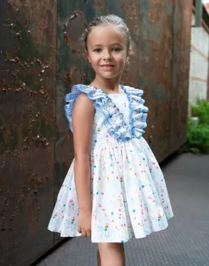 CLEARANCE SALE - El Copo Lililu SS24 - Girls Multi Colour Parrot Print Dress