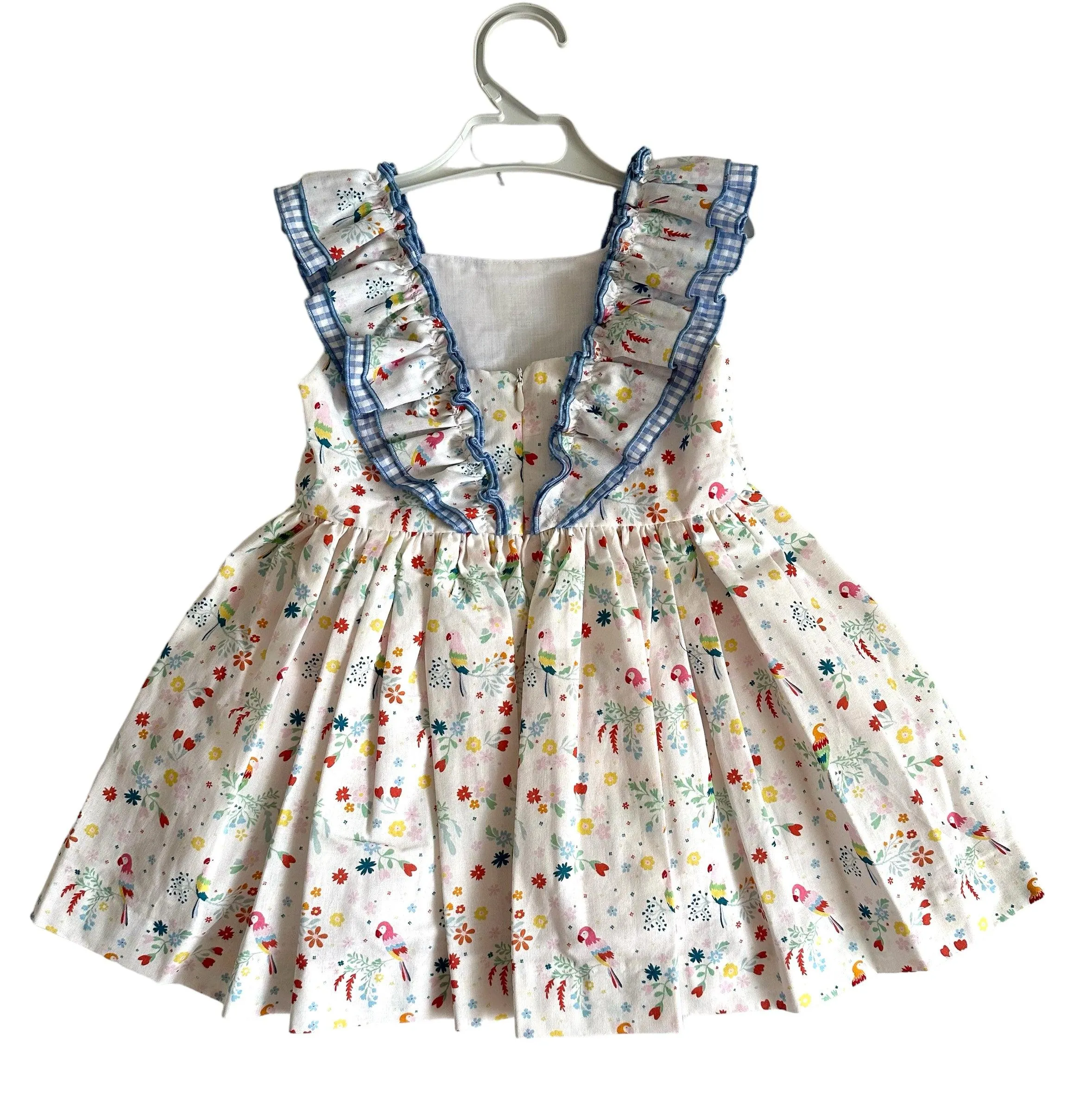 CLEARANCE SALE - El Copo Lililu SS24 - Girls Multi Colour Parrot Print Dress