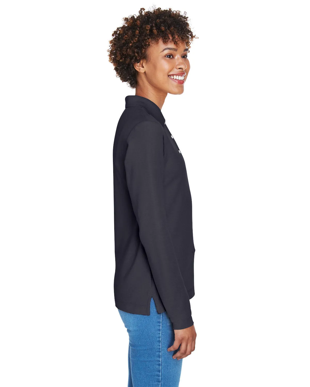 Devon & Jones Ladies' Pima Piqué Long-Sleeve Polo