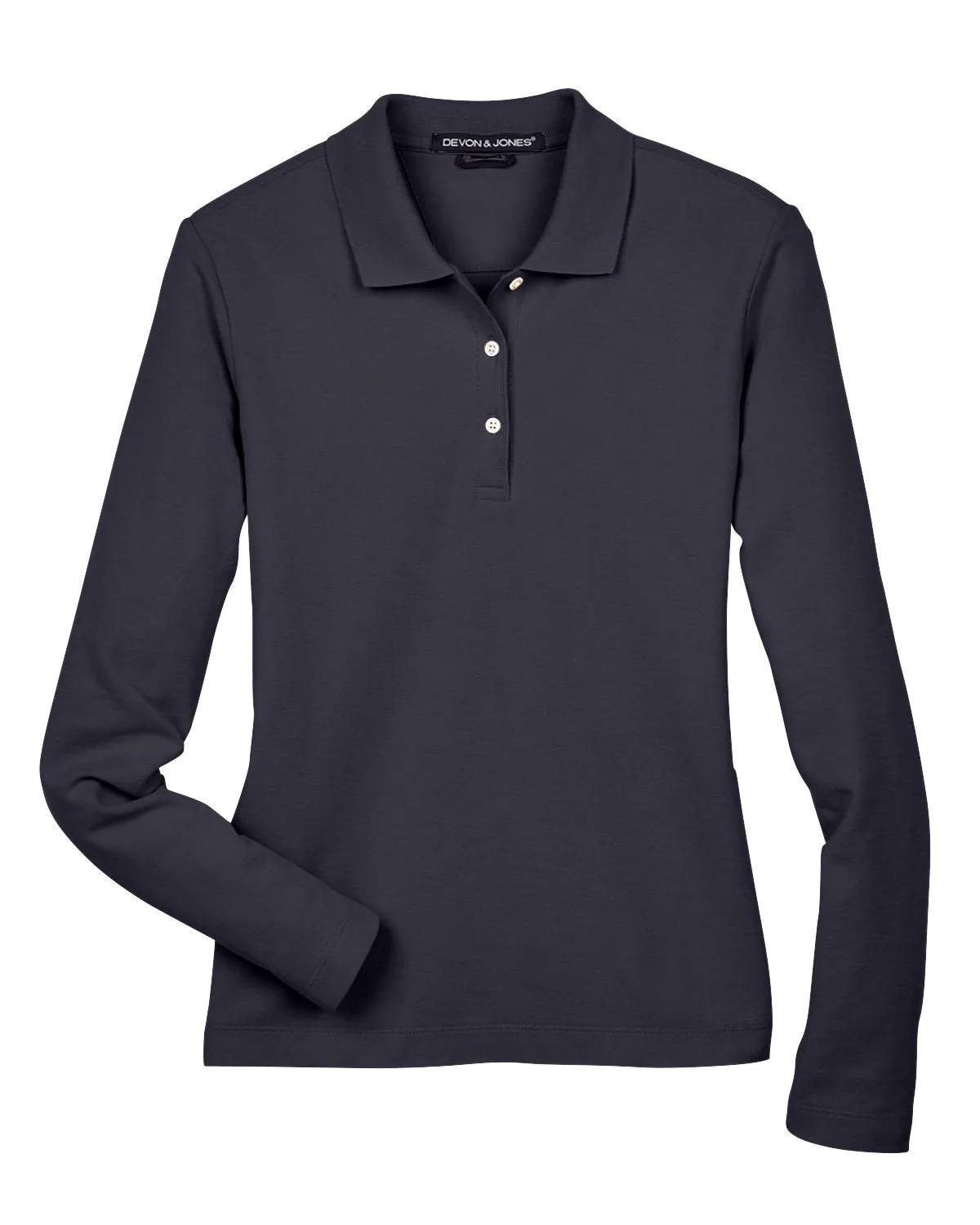 Devon & Jones Ladies' Pima Piqué Long-Sleeve Polo