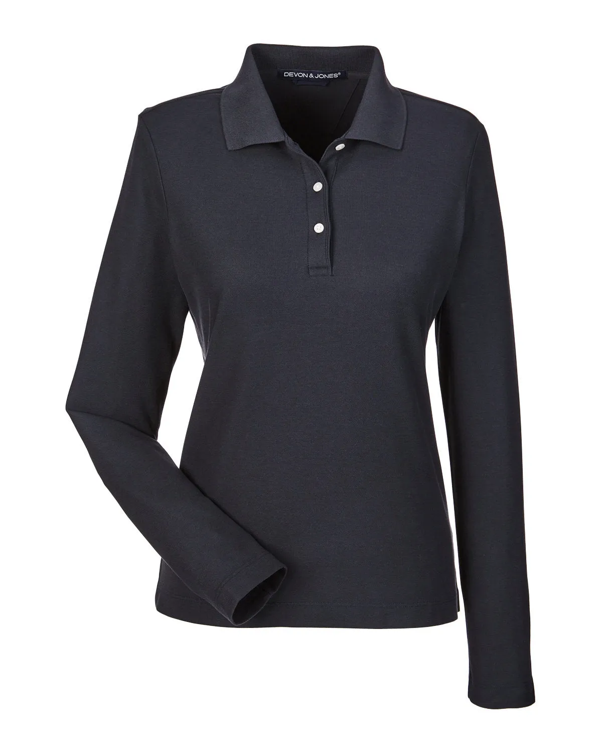 Devon & Jones Ladies' Pima Piqué Long-Sleeve Polo