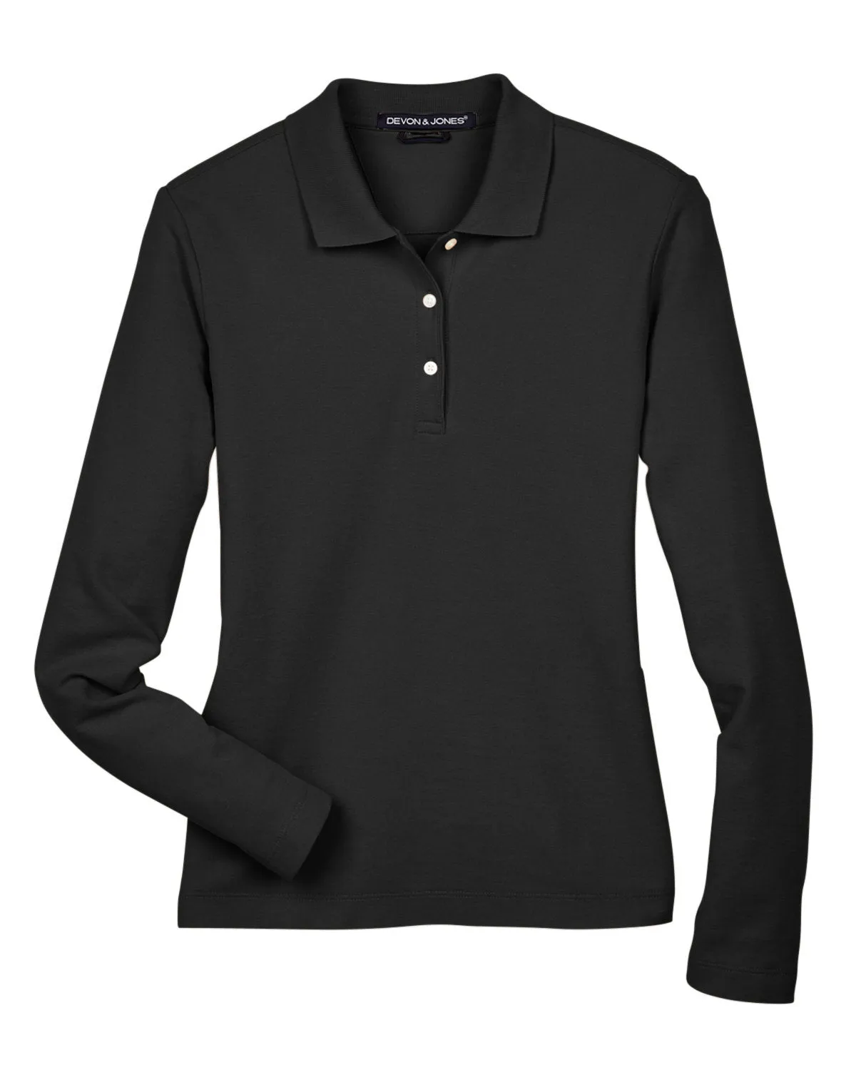 Devon & Jones Ladies' Pima Piqué Long-Sleeve Polo