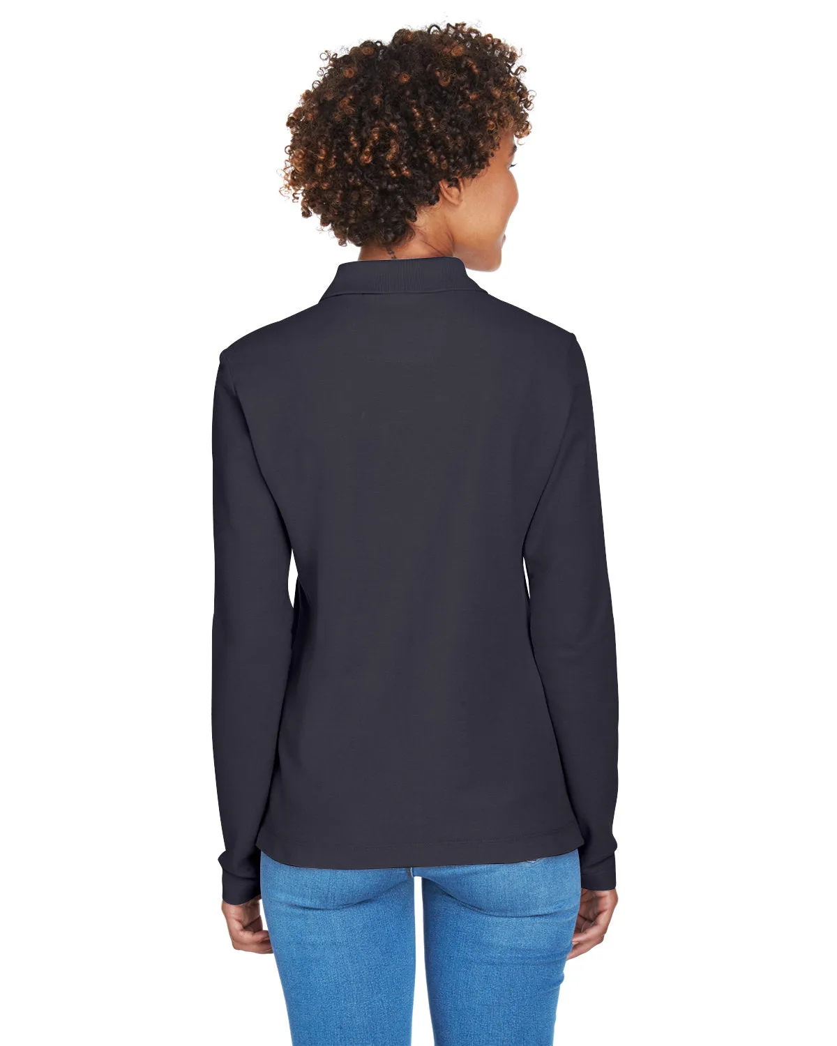 Devon & Jones Ladies' Pima Piqué Long-Sleeve Polo