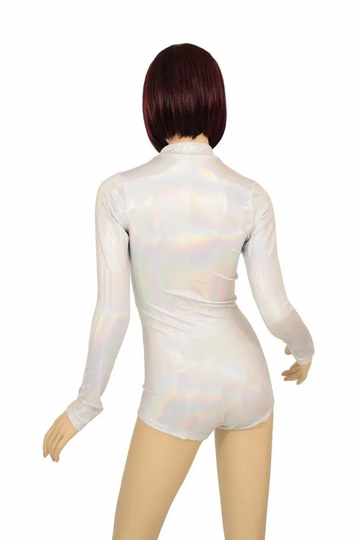 Flashbulb Holo "Stella" Zipper Romper