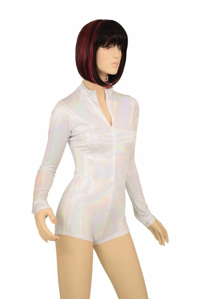 Flashbulb Holo "Stella" Zipper Romper