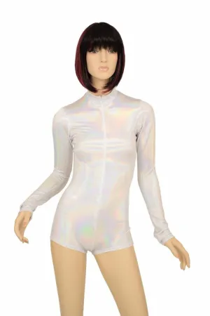 Flashbulb Holo "Stella" Zipper Romper