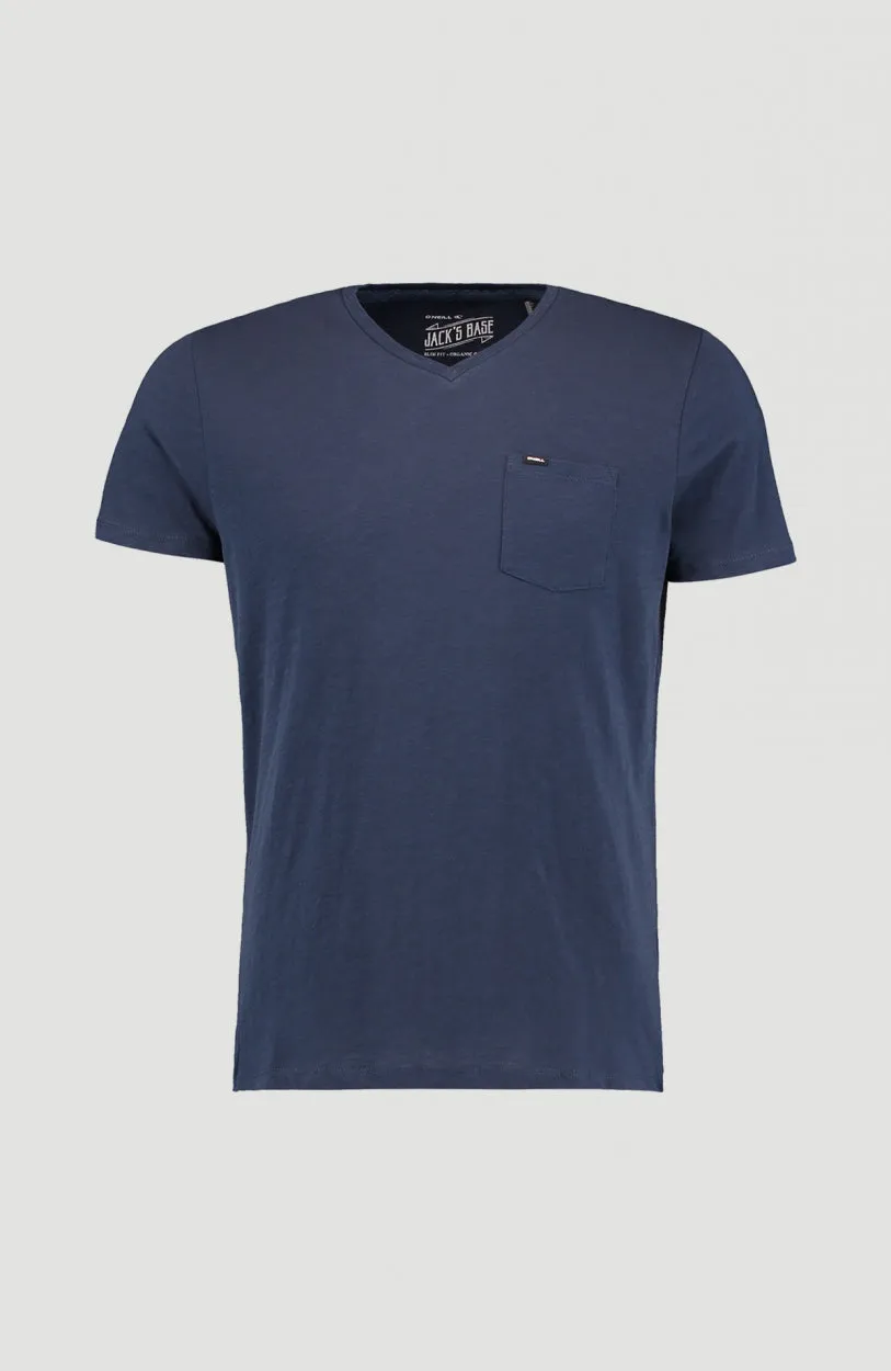 Jack's Base V-Neck T-Shirt | Ink Blue -A