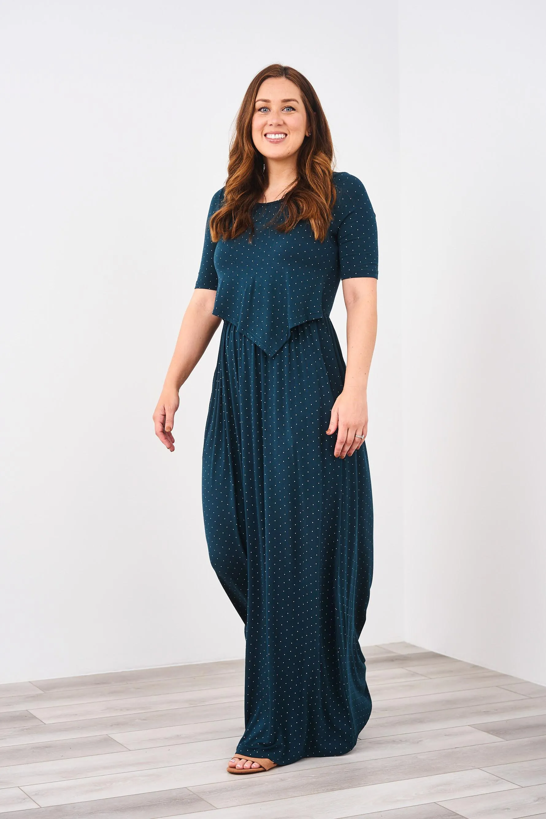 Latched Mama Front Knot Nursing Maxi Dress