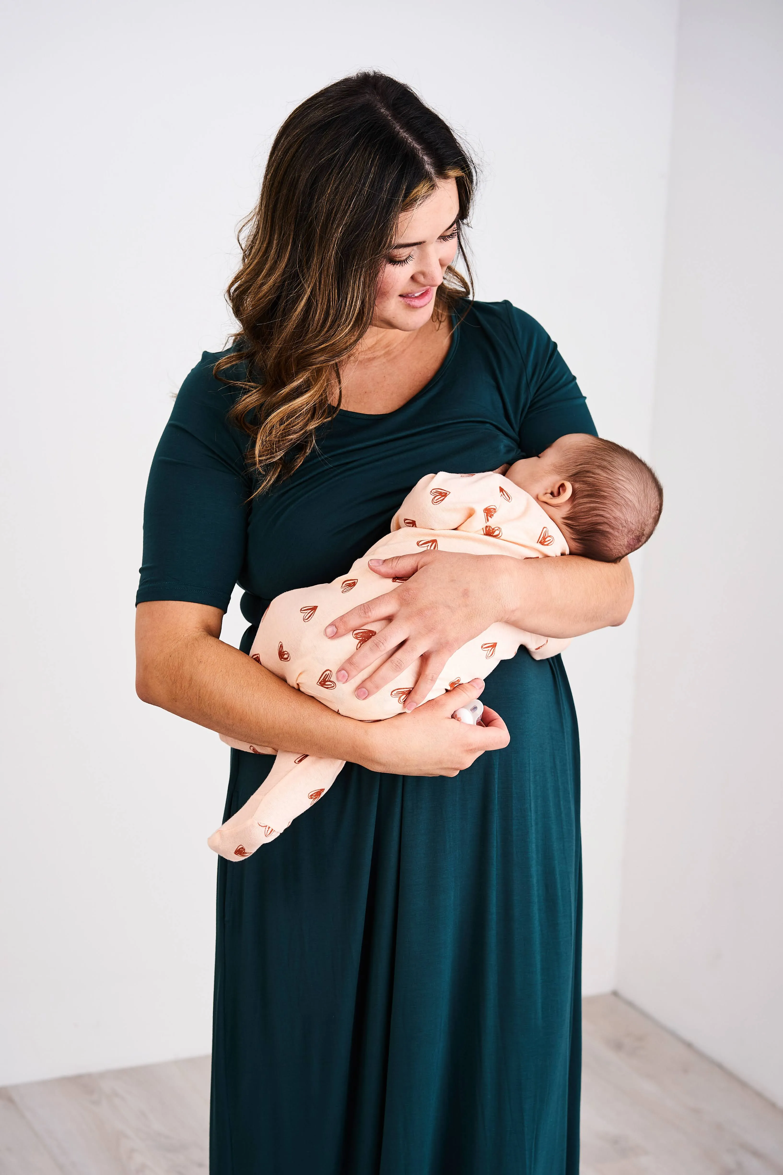 Latched Mama Front Knot Nursing Maxi Dress