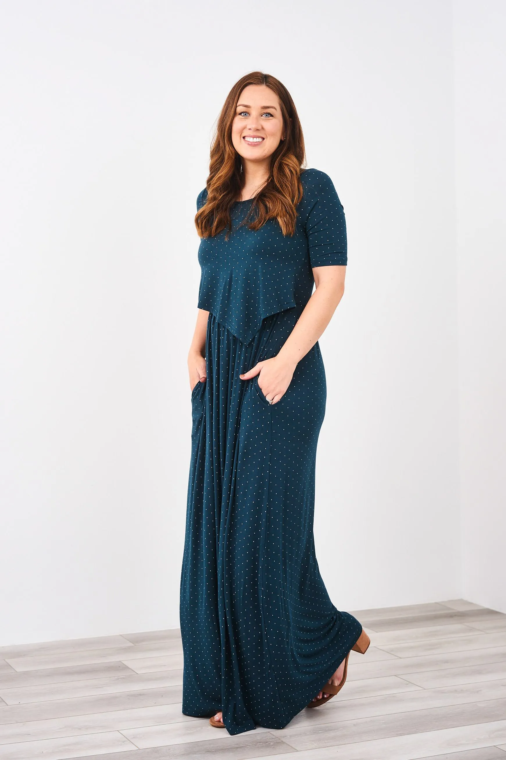 Latched Mama Front Knot Nursing Maxi Dress