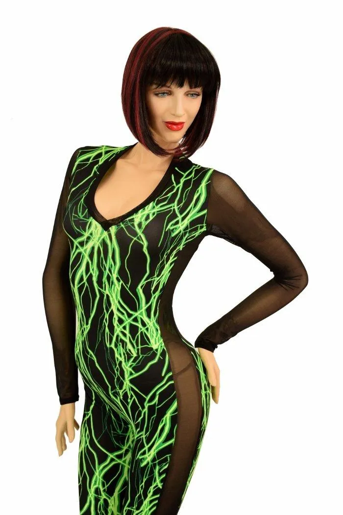 Long Sleeve Side Panel Catsuit