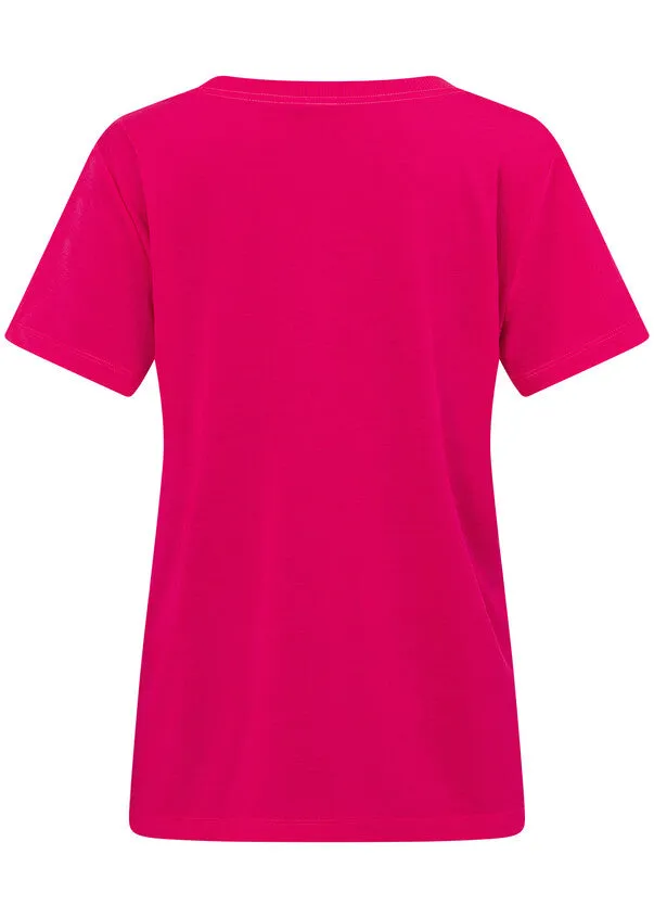 Lorna Jane Lotus T-Shirt - Neon Raspberry