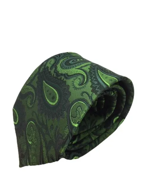 Luxurious Green Paisley 2XL Men's Tie