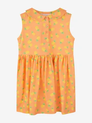 Rachel Riley Girls Pineapple Dress in Orange