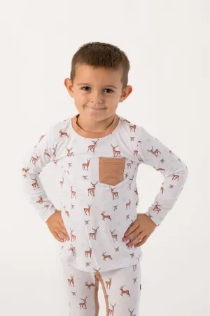 Reindeer | Children's Long Sleeve Pocket Shirt