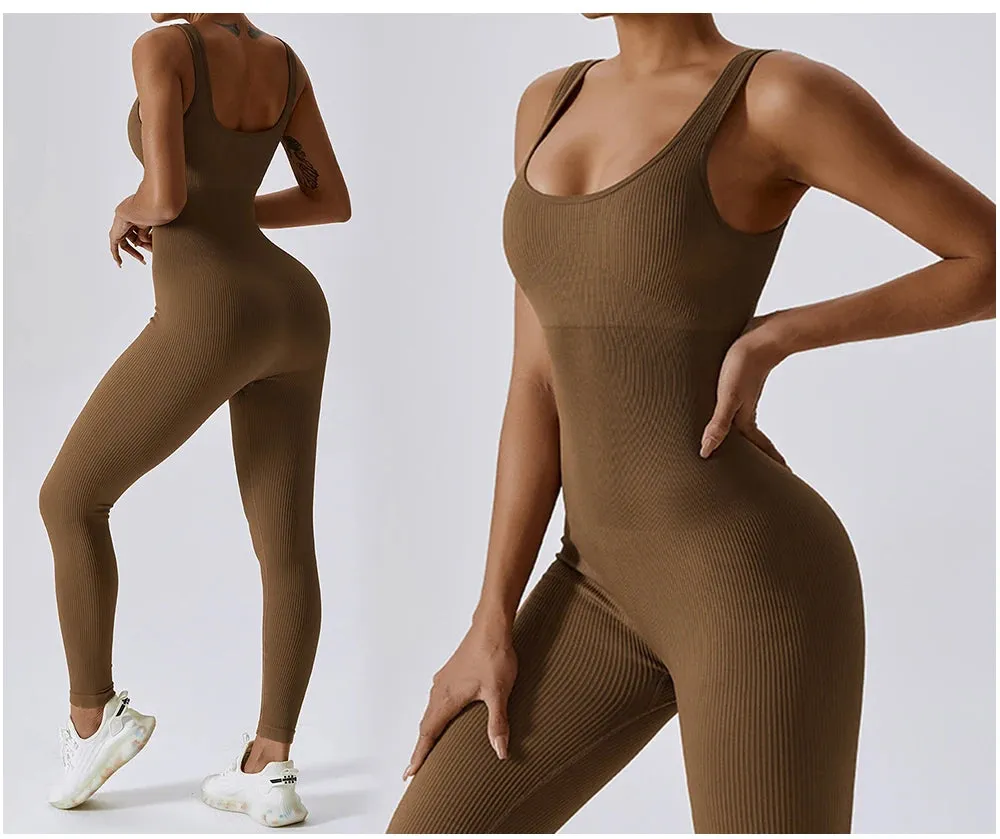 Women's tracksuit Yoga Set Yoga Jumpsuits One Piece Workout Long Sleeve Rompers Sportswear Gym Set Workout Clothes for Women